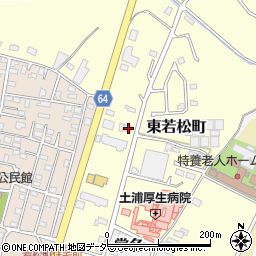 茨城県土浦市東若松町3976-1周辺の地図