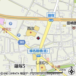 西友吹上店駐車場周辺の地図