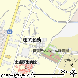 茨城県土浦市東若松町周辺の地図