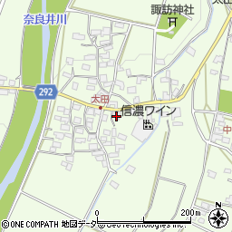長野県塩尻市太田652-1周辺の地図
