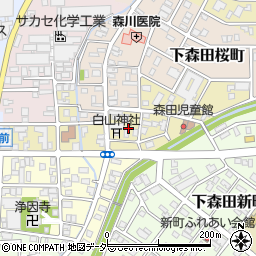 福井県福井市下森田藤巻町周辺の地図
