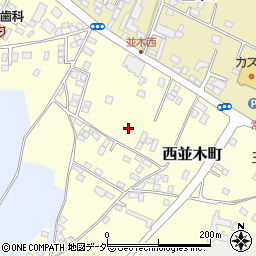 茨城県土浦市西並木町周辺の地図