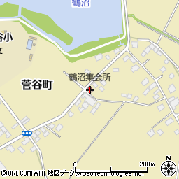 鶴沼集会所周辺の地図