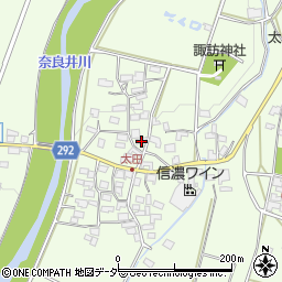 長野県塩尻市太田671周辺の地図