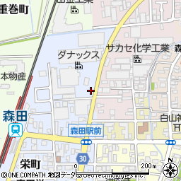 ファミリーマート福井森田店周辺の地図