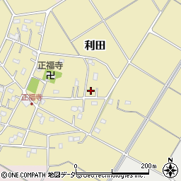 埼玉県行田市利田周辺の地図