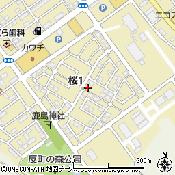 茨城県つくば市桜周辺の地図
