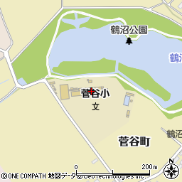 土浦市立　菅谷小学校・児童クラブ周辺の地図