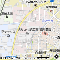 福井県福井市下森田町周辺の地図