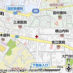 長野県塩尻市大門三番町4-18周辺の地図