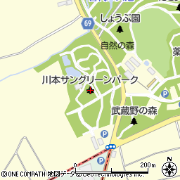 川本サングリーンパーク周辺の地図
