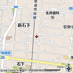 茨城県常総市新石下3743周辺の地図