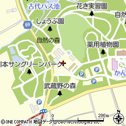 埼玉県農林公園農産物直売所周辺の地図