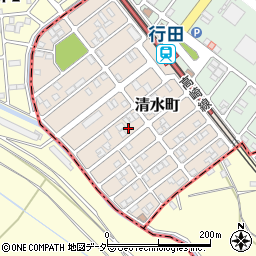 埼玉県行田市清水町周辺の地図