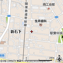 茨城県常総市新石下3821周辺の地図