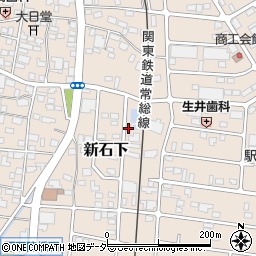 茨城県常総市新石下4496-1周辺の地図