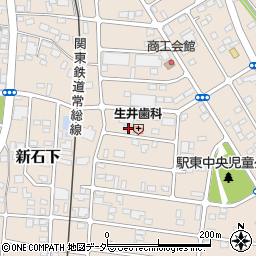 茨城県常総市新石下3833周辺の地図