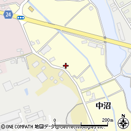 茨城県常総市中沼188周辺の地図