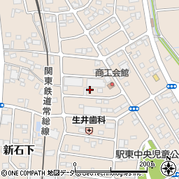 茨城県常総市新石下3676周辺の地図