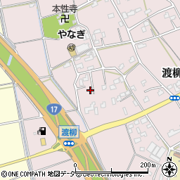 埼玉県行田市渡柳周辺の地図