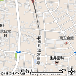 茨城県常総市新石下581周辺の地図