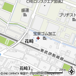 花崎陸橋周辺の地図