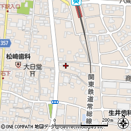 茨城県常総市新石下588周辺の地図