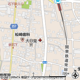 茨城県常総市新石下261周辺の地図