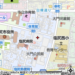 日本電産コパル塩尻事業所機工工場周辺の地図