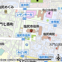 長野県塩尻市周辺の地図