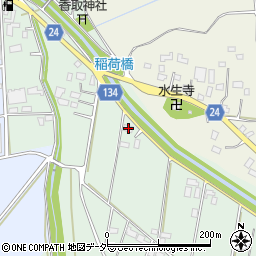 茨城県常総市栗山新田295周辺の地図