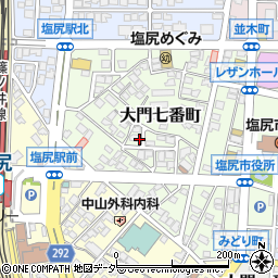 長野県塩尻市大門七番町周辺の地図