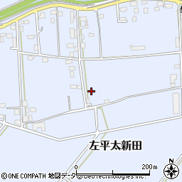 茨城県常総市左平太新田周辺の地図