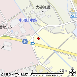 茨城県常総市中沼724周辺の地図