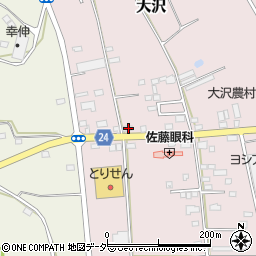 茨城県常総市大沢1950周辺の地図