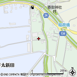 茨城県常総市栗山新田374周辺の地図