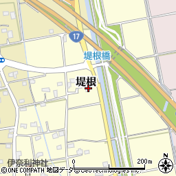 埼玉県行田市堤根490周辺の地図