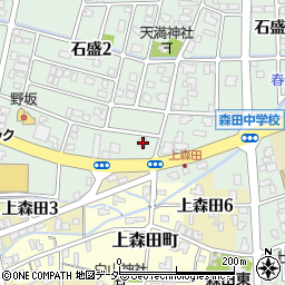 福井県福井市石盛2丁目2115周辺の地図