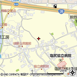 長野県塩尻市桟敷周辺の地図