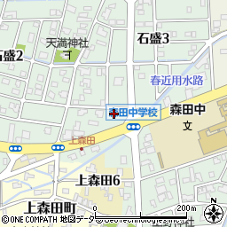 ファミリーマート福井森田中学校前店周辺の地図