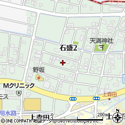 福井県福井市石盛周辺の地図