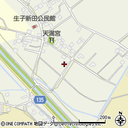 茨城県坂東市生子新田186周辺の地図