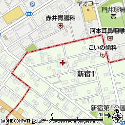 ハイツ新宿周辺の地図