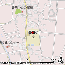 常総市役所　豊田小・児童クラブ周辺の地図