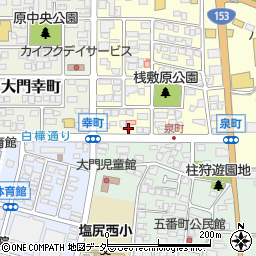 長野県塩尻市大門泉町1-16周辺の地図