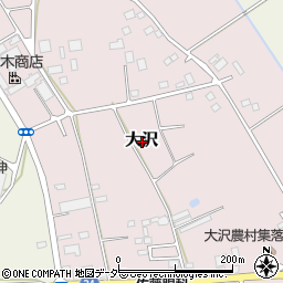 茨城県常総市大沢周辺の地図
