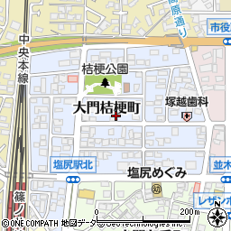長野県塩尻市大門桔梗町周辺の地図