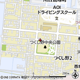 福井県福井市つくし野周辺の地図