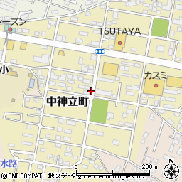 茨城県土浦市中神立町周辺の地図