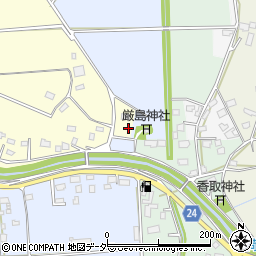 茨城県常総市崎房593周辺の地図